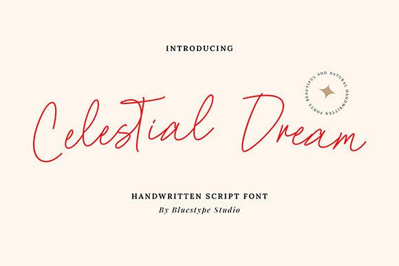 Celestial Dream: A Handwritten Script Font That Feels Like Magic on Labels & Cards