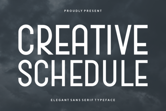 Creative Schedule: A Clean, Modern Sans Serif Font for Makers