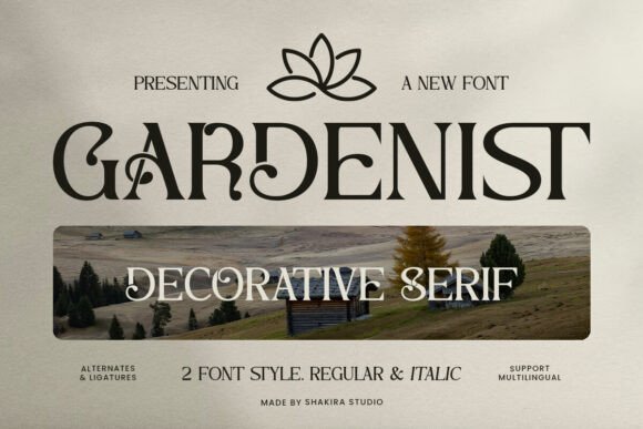 Gardenist: A Decorative Serif Font That Elevates Marketing Visuals