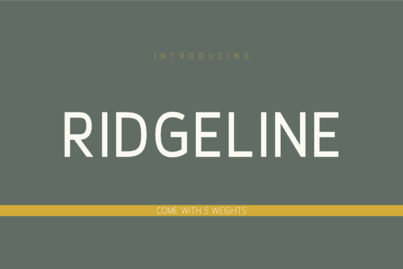 Ridgeline: A Sans Serif Font for Editorial Clarity and Quiet Confidence