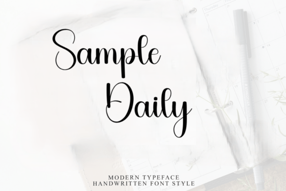 Sample Daily: A Modern Script Font for Editorial Warmth